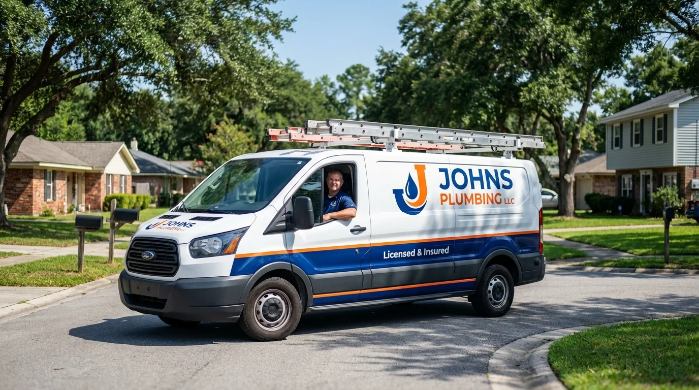 Johns Plumbing LLC service van in Greybull, WY