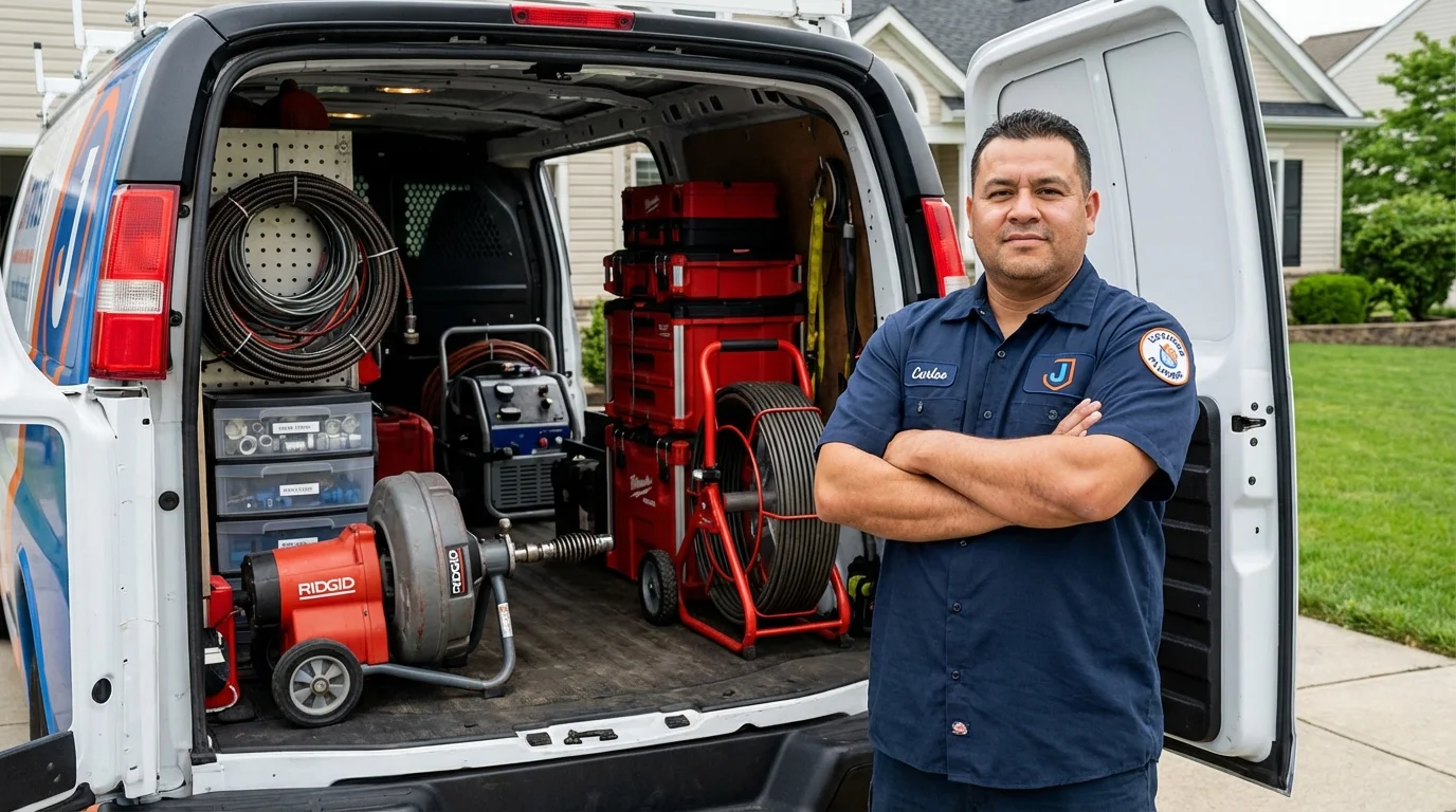 Professional drain cleaning equipment and Johns Plumbing LLC plumber in Greybull