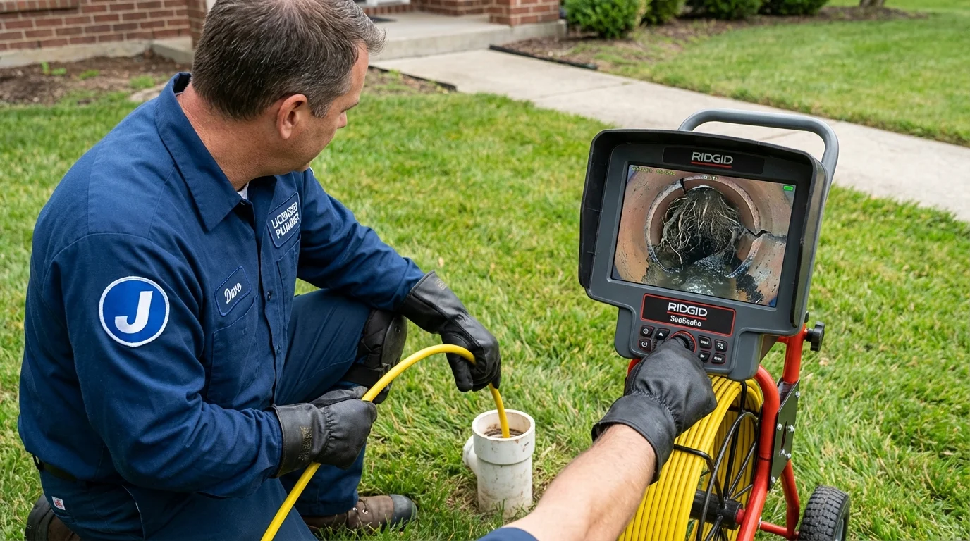 Sewer camera inspection being performed by Johns Plumbing LLC in Greybull